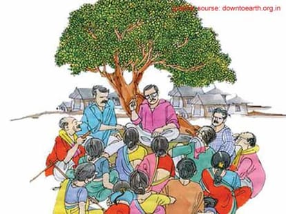 a village panchayat ban wine and dj playing in marriage