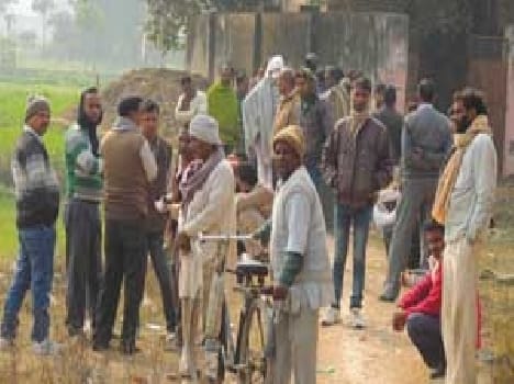Villagers had jammed against police