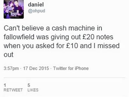 Atm dispensed double money due to a fault