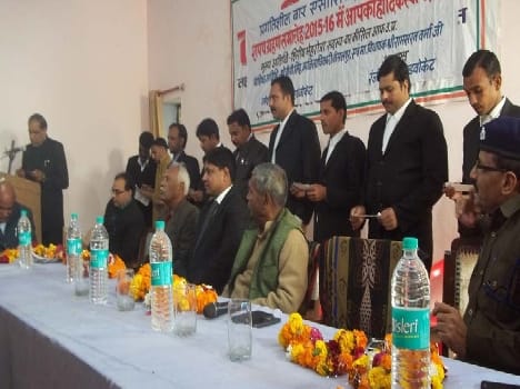 Bar Association officials administered the oath