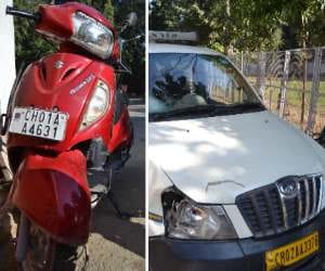 brutal accident in chandigarh, woman with mother in law killed