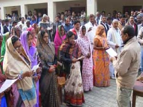 Gram pradhan takes oath