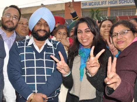 upinderpreet kaur wins mohali ward 29 by election