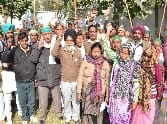 BKU activists Shout against the government