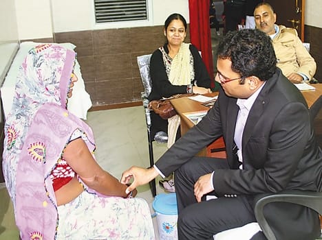 Camp descended patient , check up of 570