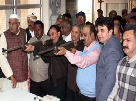 The opening of the indoor air pistol range