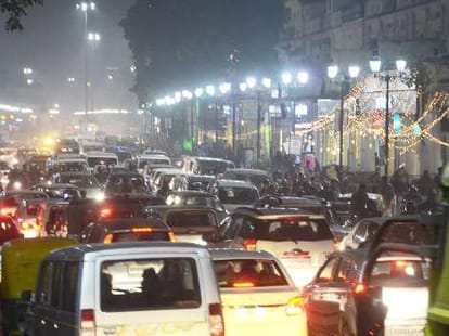 Traffic system in Lucknow today.
