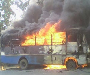 Accidental death of a child, people blew 3 Buses.