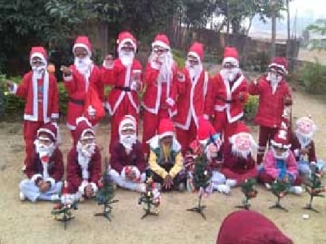 Santa Claus has distributed toffees
