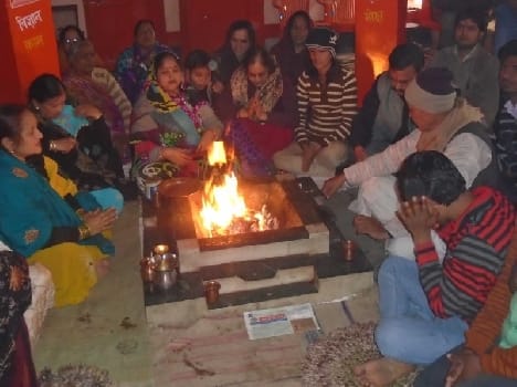 Arya Samaj temple religious program