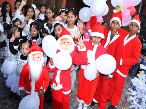 Christmas Day was celebrated in schools