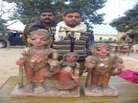 Recovered stolen statues