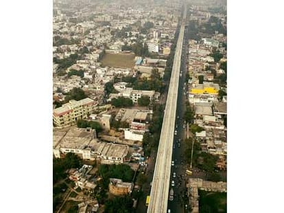 metro train track construction is started from makar sakranti