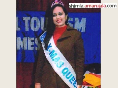 haritima of haryana wins x-mas queen competition at manali.