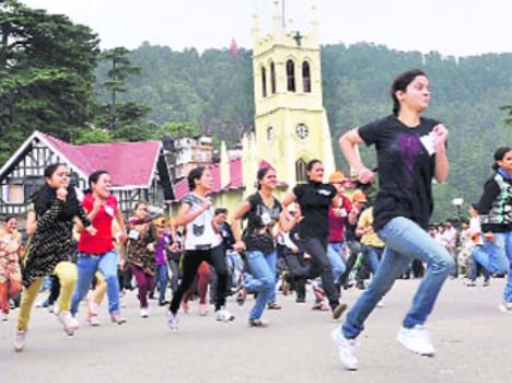 marathon on the eve of new year in shimla.