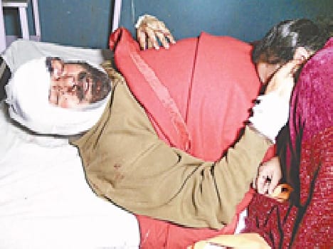 Son's death in battle, Father serious