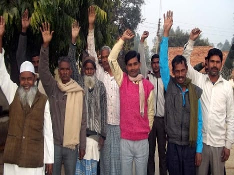 Villagers Panchayat Department The demonstration in protest