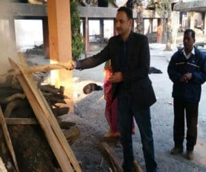cremation of samwasisni died in hospital.