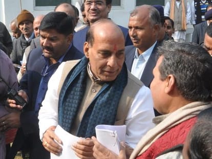 Rajnath Singh in Lucknow.