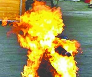 Drunk, went on a rampage in the colony, auto-kiosks burned