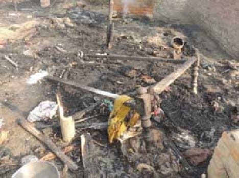 The death of the child scorched in Bhadohi