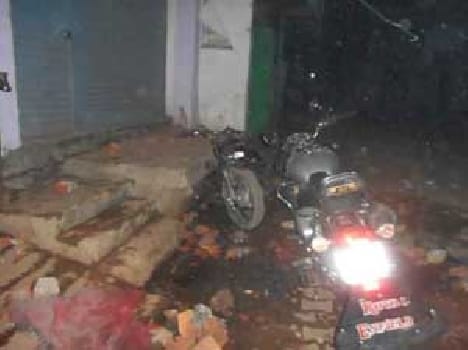 Flirting with the two communities clashed , bike blew