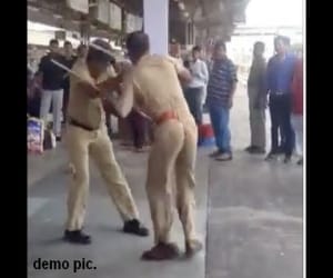 fight for tea between constable and daroga.