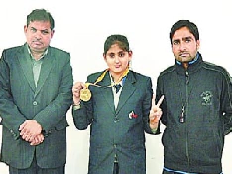 Prachi won the gold medal