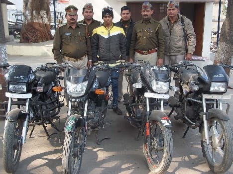 Placed in the temple by stealing four bikes recovered