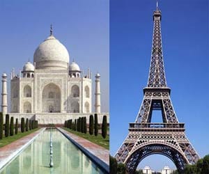 taj mahal welcome eiffel tower