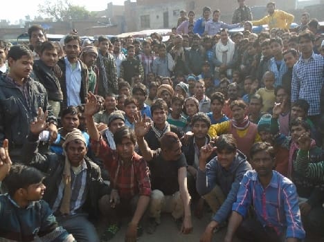 E-rickshaw drivers protest