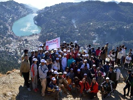 120 of the tracking, the flag hoisted on top of Naina Peak