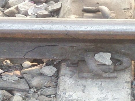 Trains were passing through the rail fracture