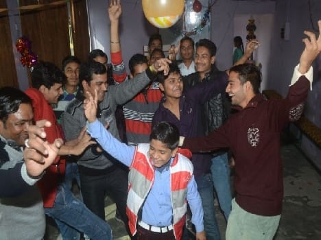 The evening began with a bang New Year