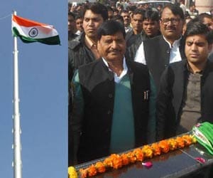 The highest tricolor flag hoisted in UP.