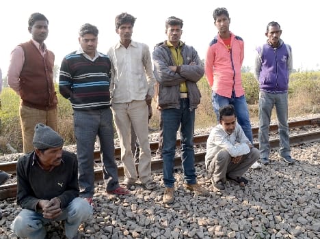 Slip woman killed by train