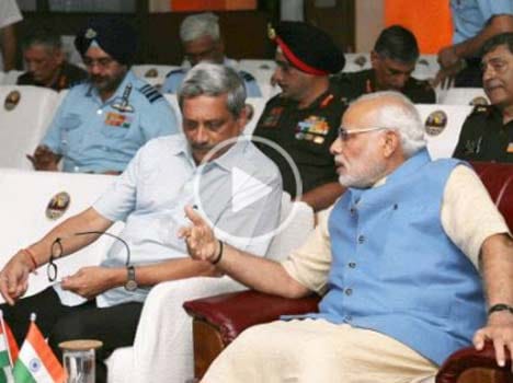 Def min Manohar Parrikar holds meeting with and NSA security chiefs