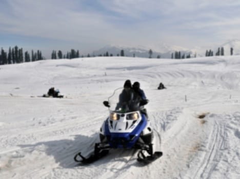 Snowfall in Gulmarg