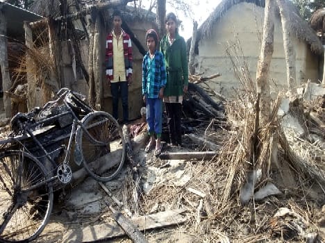 Chandan outpost fire burned house