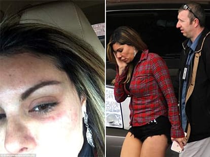Chris Brown accused of punching Brazil's Kim Kardashian look alike in the face after she took his photo during party