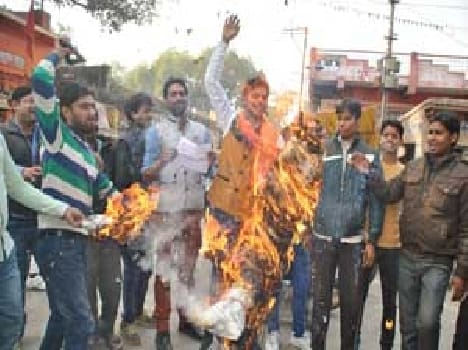 Protest over pathankot attack
