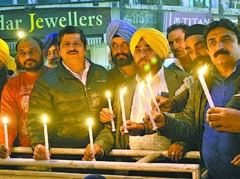 pathankot, attack, martyr, candle, march