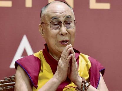 dalai lama is doing stunt