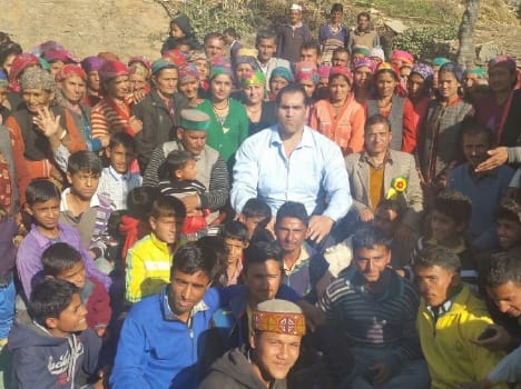 khali faces emotional moment in his village at sirmour distt of himachal pradesh.