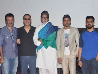 Farhan akhtar during wazir promotions