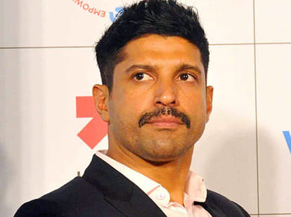 Farhan akhtar during wazir promotions