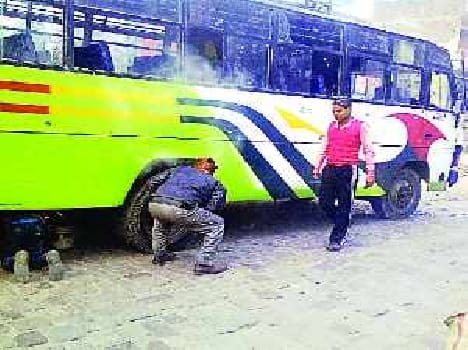 fire in private bus