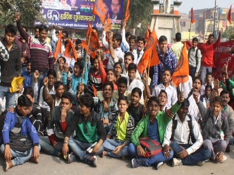 ABVP activists performance