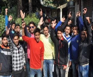 student leader protest against the mess of UTU exam.