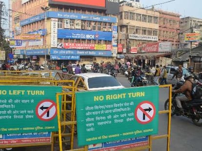 Traffic system in Lucknow today.